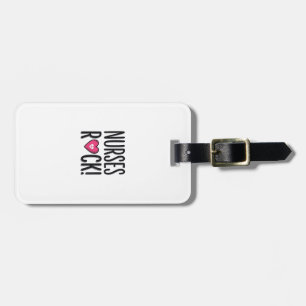 Nurses Rock Vintage Nurse Heart Vector Design_1 Luggage Tag