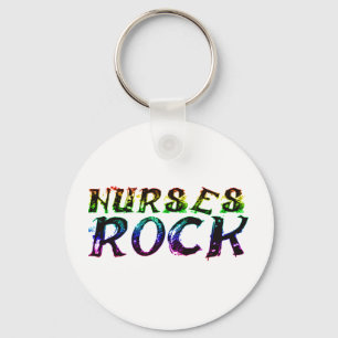NURSES ROCK WITH COLOR KEY RING