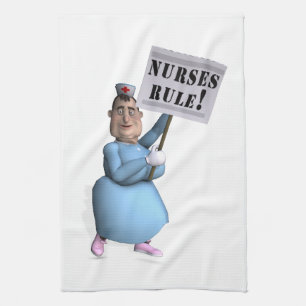 Nurses Rule! Tea Towel