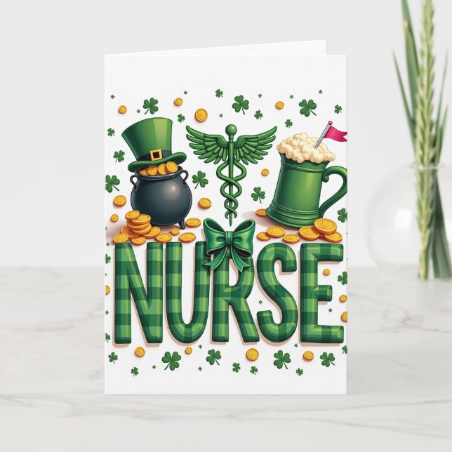 Nurses St Patricks Day Card (Front)
