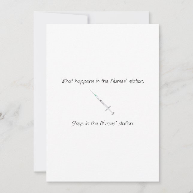Nurses Station Thank You Card (Front)