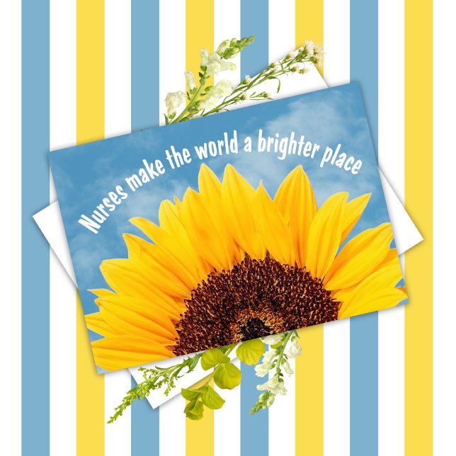 Nurses Sunflower Thank You Card (Creator Uploaded)