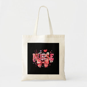 Nurses Valentines Day Heart Bow Stethoscope Girls Tote Bag