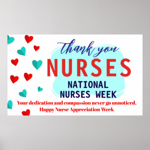 Nurses Week Appreciation Banner – Honoring  Poster