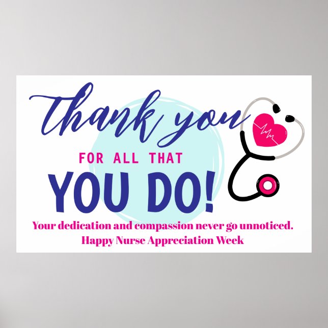 Nurses Week Appreciation Banner – Honouring  Poster (Front)