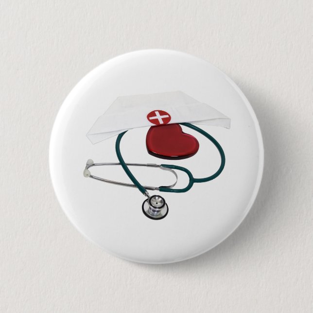 NursesHaveHeart082309 6 Cm Round Badge (Front)