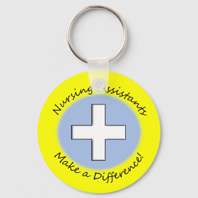 Nursing Assistant Gifts "Making a Difference" Key Ring (Front)