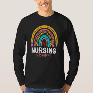 Nursing Assistant Leopard Rainbow Healthcare Docto T-Shirt