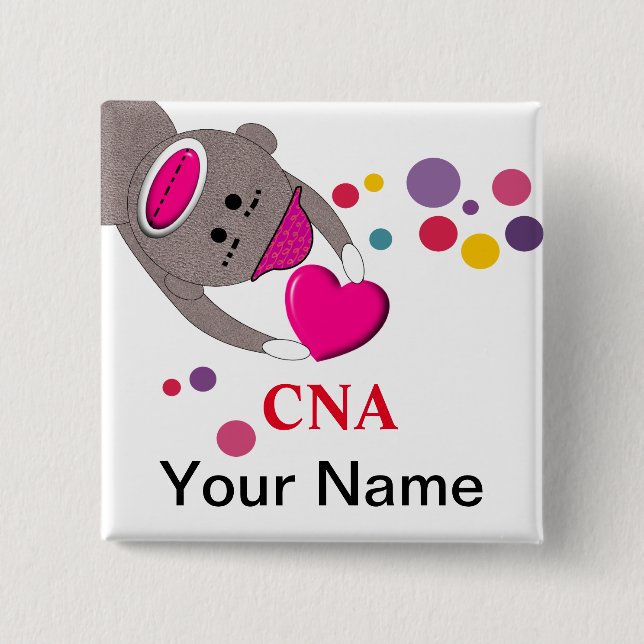 Nursing Assistant Name Badge Pins Customisable II (Front)