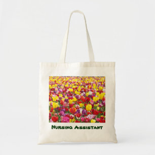Nursing Assistant Tote bags gifts Tulips Flowers