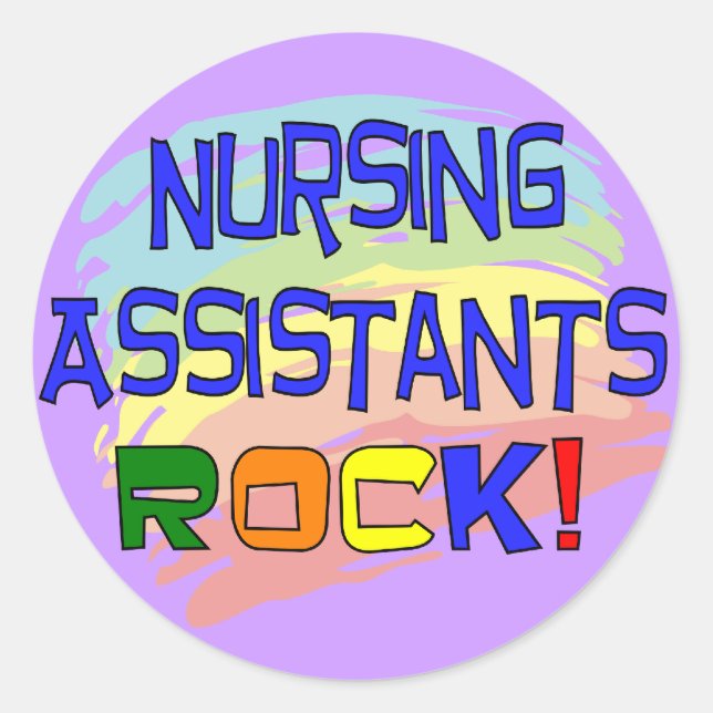 Nursing Assistants ROCK Classic Round Sticker (Front)