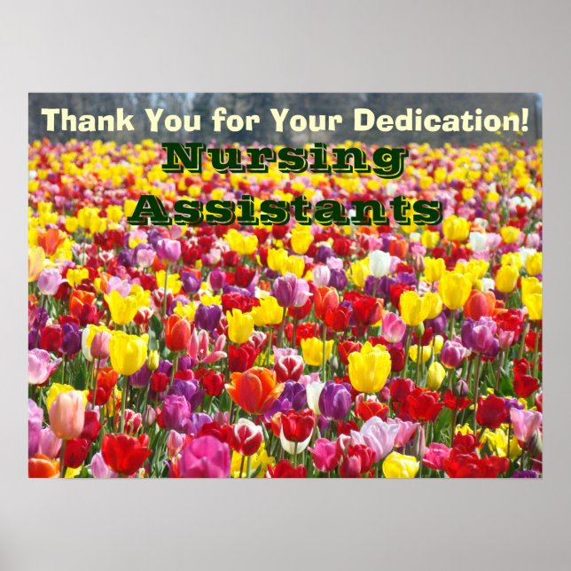 Nursing Assistants Week posters Thanks Dedication (Front)