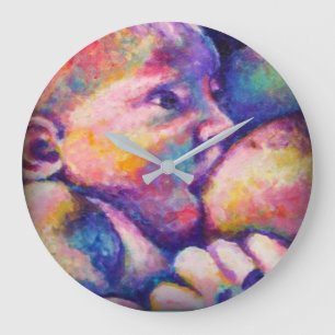 Nursing Baby  Large Clock