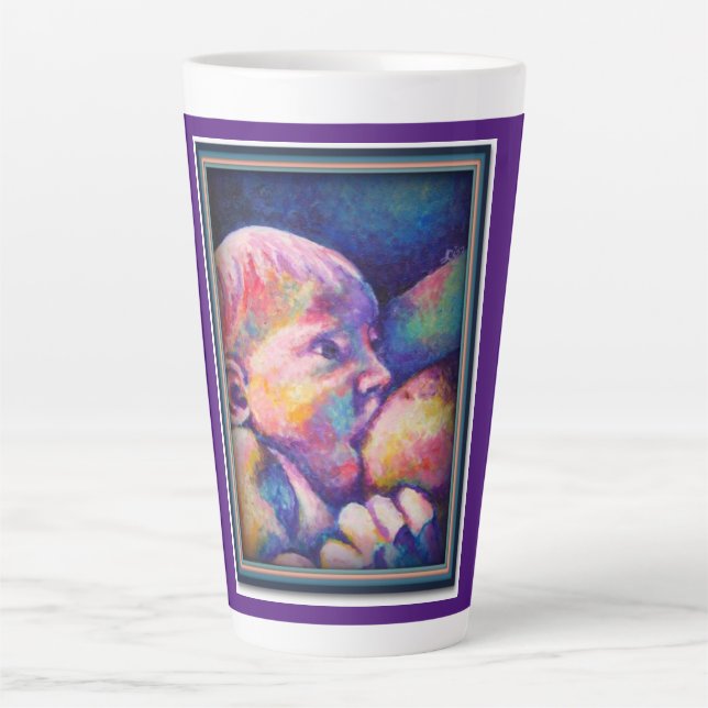 Nursing Baby  Latte Mug (Front)
