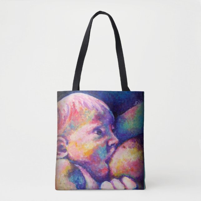 Nursing Baby  Tote Bag (Front)