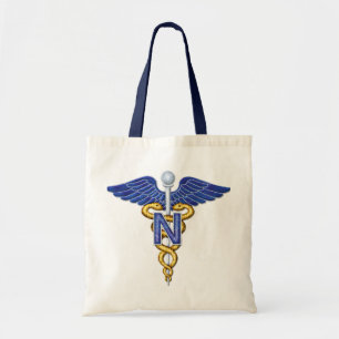 Nursing Caduceus Tote Bag