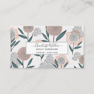 Nursing Caregiver Hand Drawn Floral Card