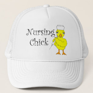 Nursing Chick Text Trucker Hat