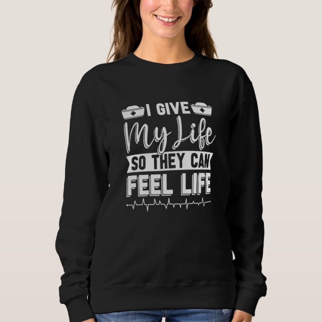 Nursing Cornette Hospital Caretaker  Oncology Nurs Sweatshirt (Front)