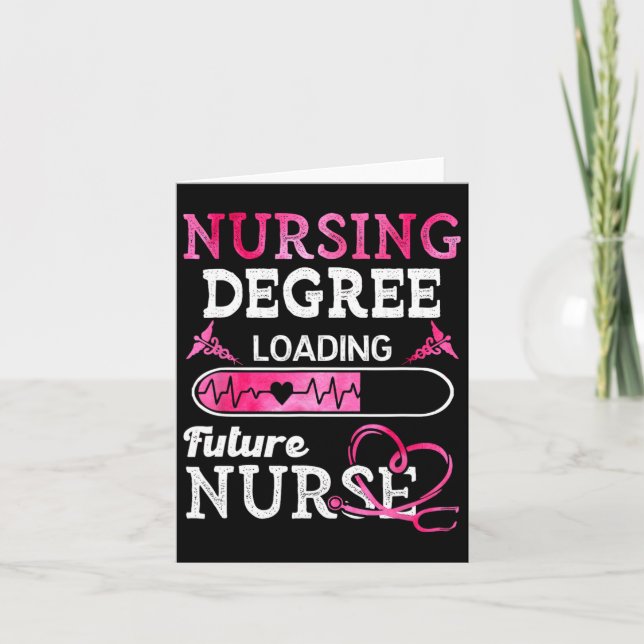 Nursing Degree Loading Future Nurse Profession  Card (Front)