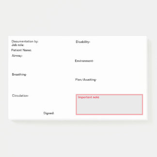 Nursing documentation post-its. post-it notes