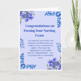 Nursing Exam Congratulations Card — Nurse Graduate