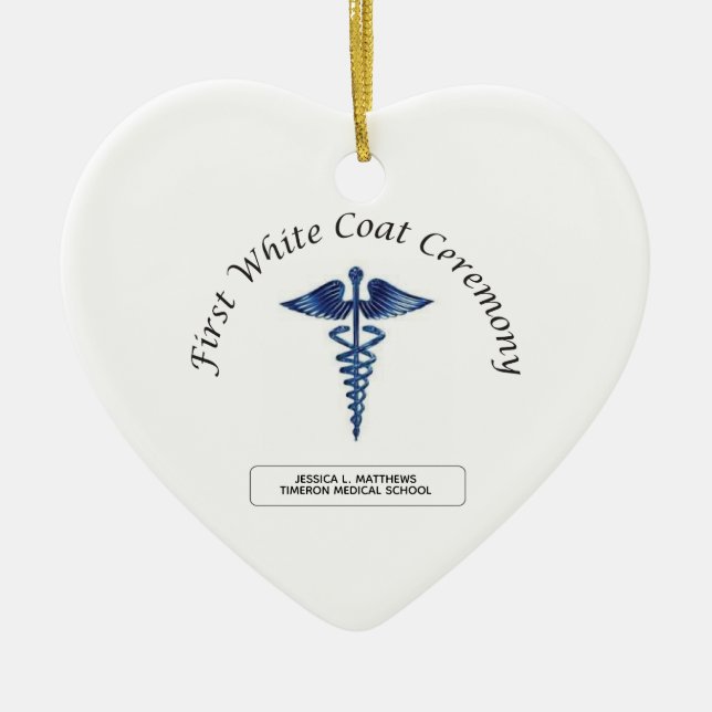 Nursing First White Coat Ceremony Ceramic Ornament (Front)