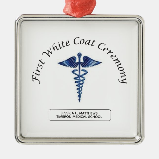 Nursing First White Coat Ceremony Metal Ornament (Front)