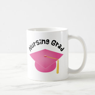 Nursing Grad Pink Grad Hat Gift Coffee Mug