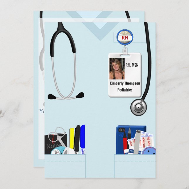 Nursing Graduation Invitation (Front/Back)