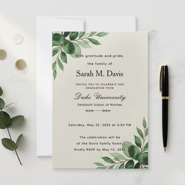Nursing graduation invitation, custom graduation  (Creator Uploaded)