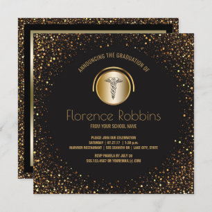 Nursing Graduation Party   Gold Pinning Ceremony Invitation