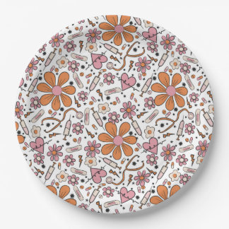 Nursing Graduation Party Plates, Healthcare Plates