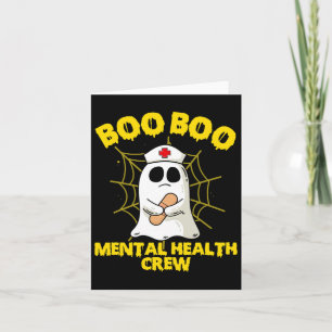 Nursing Halloween Costume Mental Health Nurse Boo Card