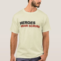 Nursing Heroes Wear Scrubs Nurse Typography Design