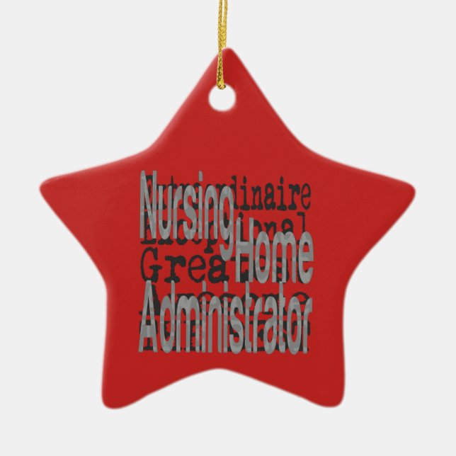 Nursing Home Administrator Extraordinaire Ceramic Ornament (Front)
