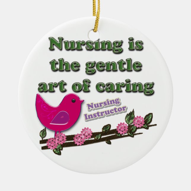 Nursing Instructor Ceramic Tree Decoration (Front)