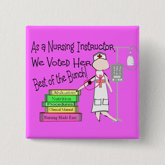 NURSING INSTRUCTOR Gifts 15 Cm Square Badge (Front)