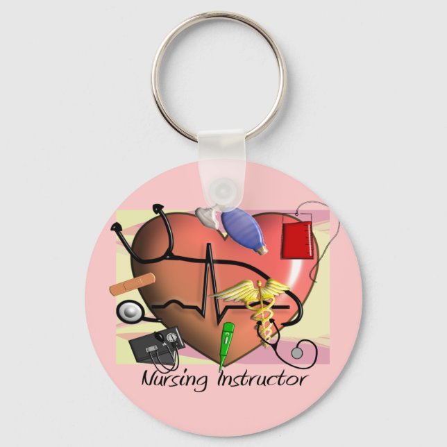 Nursing Instructor Thank You Gifts Key Ring (Front)