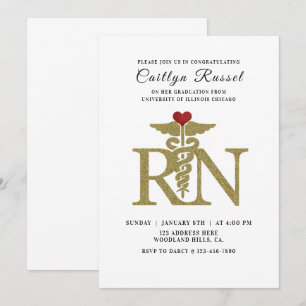 Nursing invite, nurse graduate, Graduation Invitat Invitation