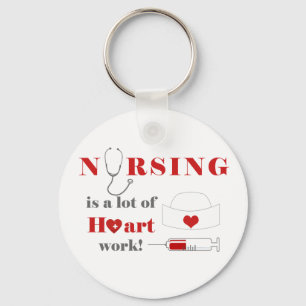 Nursing is a lot of heartwork key ring