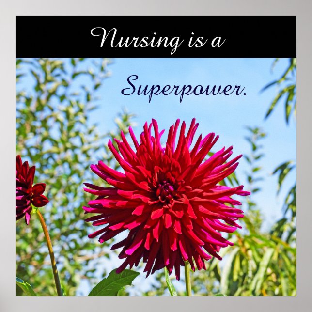 Nursing is a Superpower art prints posters Nurse (Front)