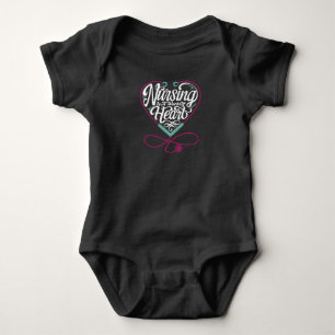 Nursing is a Work of Heart Baby Bodysuit