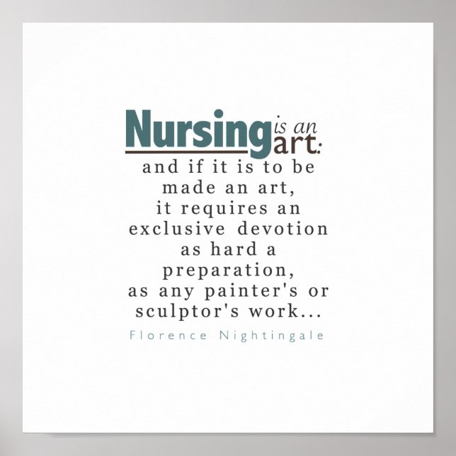 Nursing is an Art Small Poster (Front)