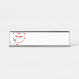 Nursing Is Art Desk Name Plate