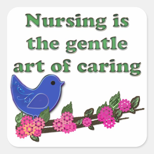 Nursing Is Caring Square Sticker (Front)