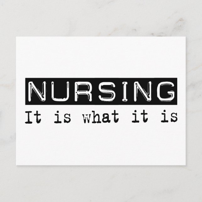 Nursing It Is Postcard (Front)