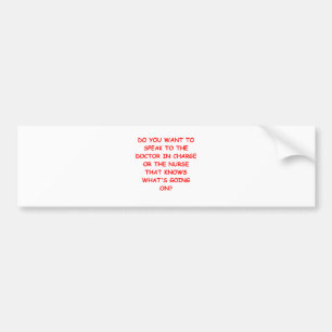 nursing joke bumper sticker