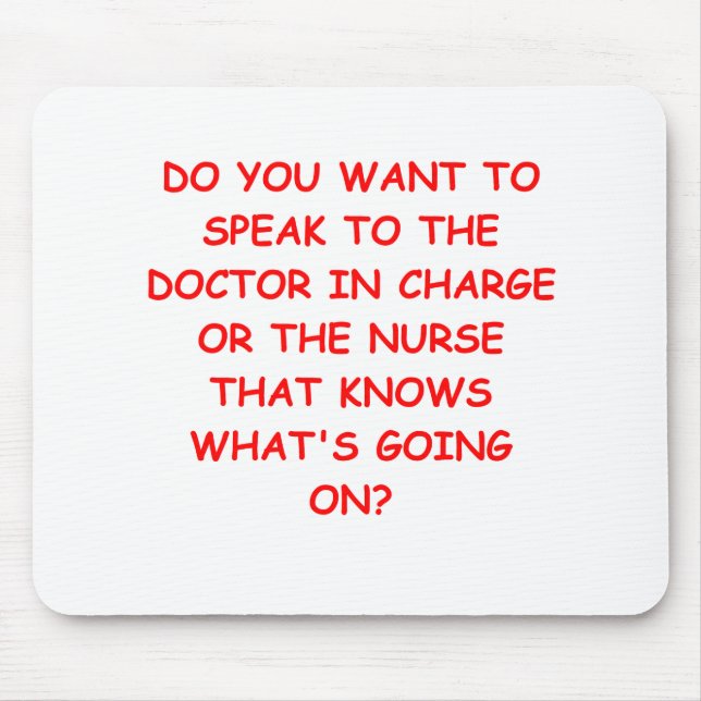 nursing joke mouse pad (Front)