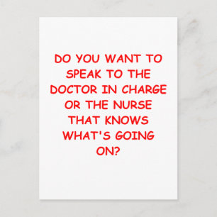 nursing joke postcard